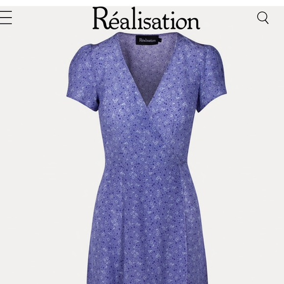 Realisation Purple Wrap Mini Dress S - Picture 11 of 11